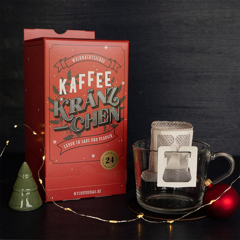 Calendario dell'Avvento del caffè 2025 con 24 bustine monodose (Drip Bags) e 12 varietà diverse