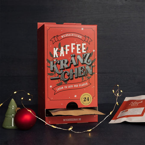 Calendario dell'Avvento del caffè 2025 con 24 bustine monodose (Drip Bags) e 12 varietà diverse